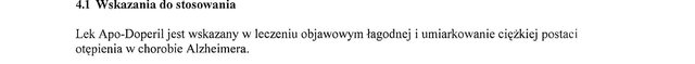 Wskazania wg ChPL