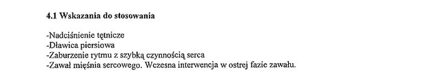 Wskazania wg ChPL