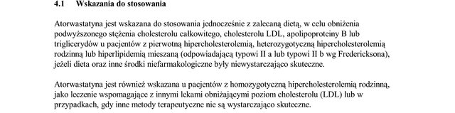 Wskazania wg ChPL