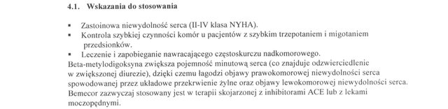 Wskazania wg ChPL