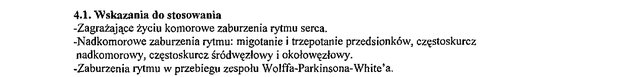 Wskazania wg ChPL