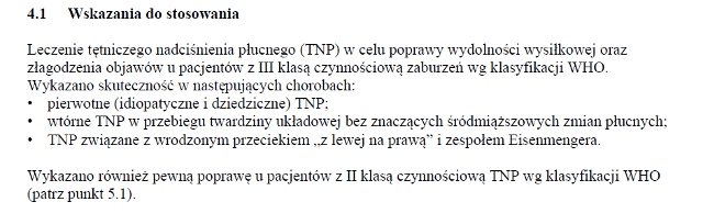 Wskazania wg ChPL