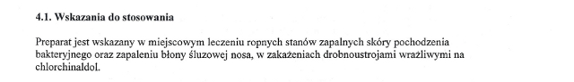 Wskazania wg ChPL