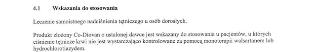 Wskazania wg ChPL
