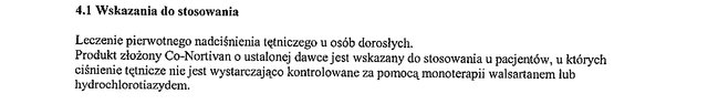 Wskazania wg ChPL