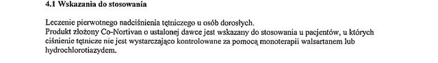 Wskazania wg ChPL