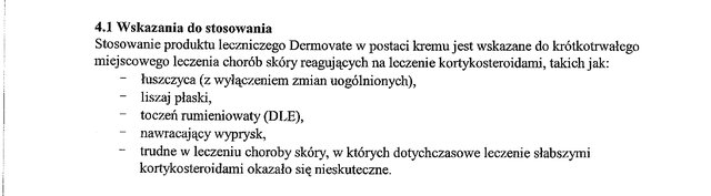 Wskazania wg ChPL