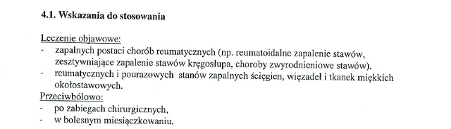Wskazania wg ChPL