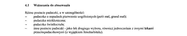 Wskazania wg ChPL