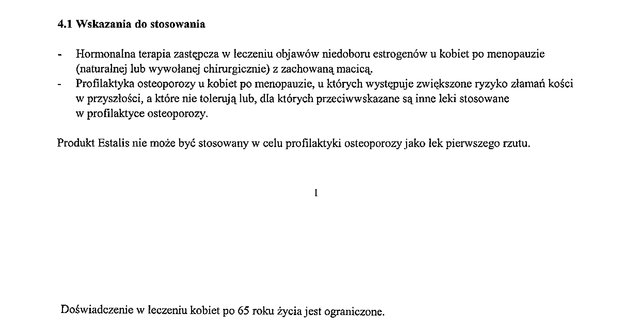 Wskazania wg ChPL