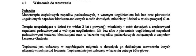 Wskazania wg ChPL
