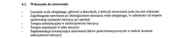 Wskazania wg ChPL
