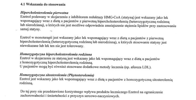 Wskazania wg ChPL