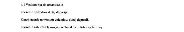 Wskazania wg ChPL