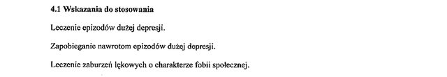 Wskazania wg ChPL