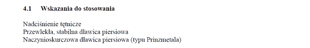 Wskazania wg ChPL