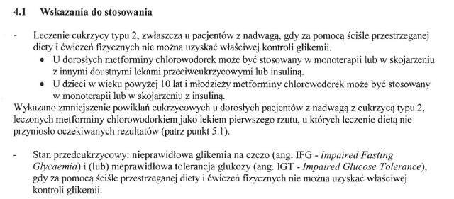 Wskazania wg ChPL