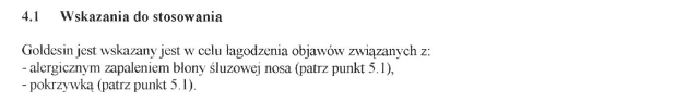 Wskazania wg ChPL