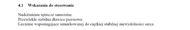 Wskazania wg ChPL