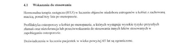 Wskazania wg ChPL