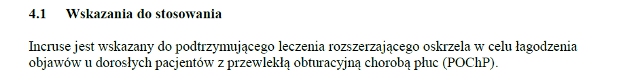 Wskazania wg ChPL