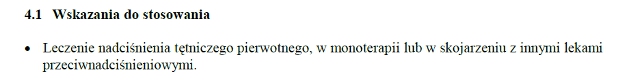 Wskazania wg ChPL