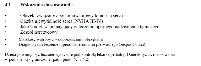 Wskazania wg ChPL