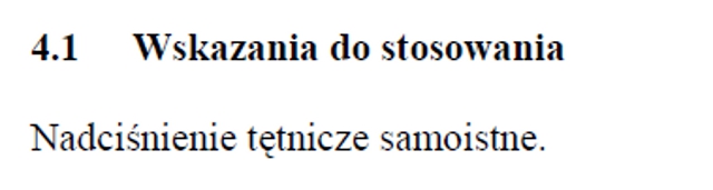 Wskazania wg ChPL