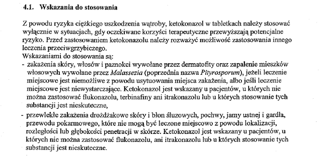 Wskazania wg ChPL