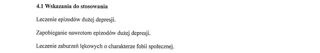 Wskazania wg ChPL