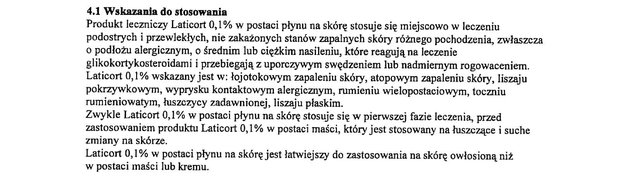 Wskazania wg ChPL