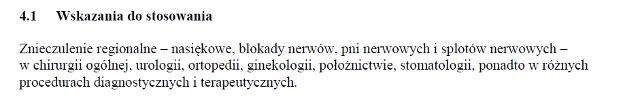 Wskazania wg ChPL