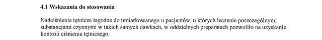 Wskazania wg ChPL