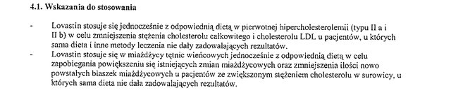 Wskazania wg ChPL
