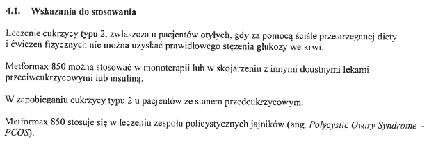 Wskazania wg ChPL