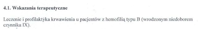 Wskazania wg ChPL