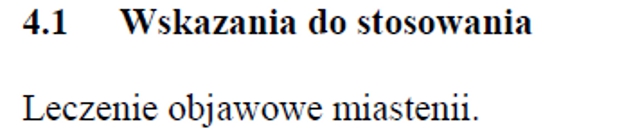 Wskazania wg ChPL