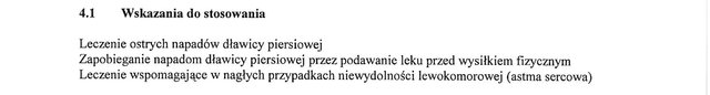 Wskazania wg ChPL