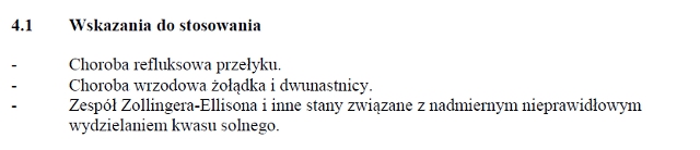 Wskazania wg ChPL