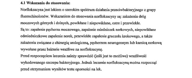 Wskazania wg ChPL