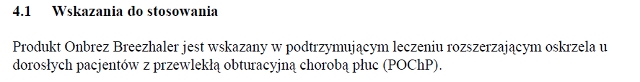 Wskazania wg ChPL