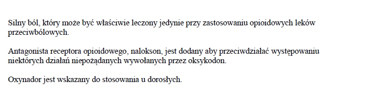 Wskazania wg ChPL