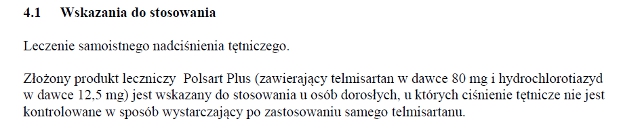 Wskazania wg ChPL