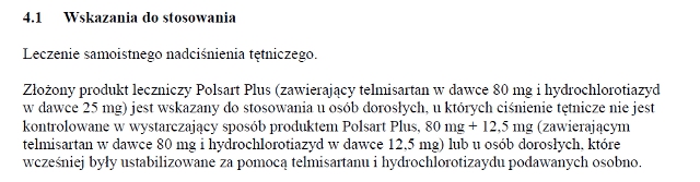 Wskazania wg ChPL