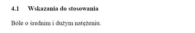 Wskazania wg ChPL