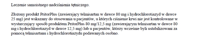 Wskazania wg ChPL