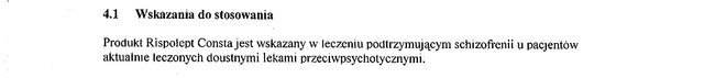 Wskazania wg ChPL