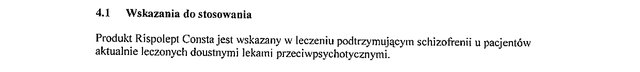 Wskazania wg ChPL