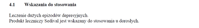Wskazania wg ChPL