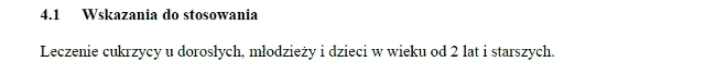 Wskazania wg ChPL